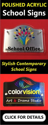 Polished Acrylic School Signs